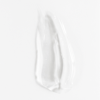 Clear gel-like substance on a white background